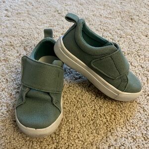 Open Edit Kids Green Canvas Sneakers